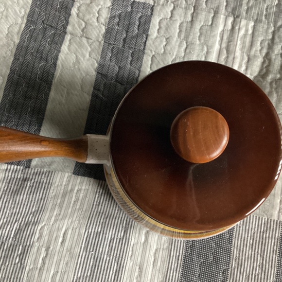 VINTAGE 70’S COLORFUL ENAMELED FONDUE POT - Picture 2 of 8